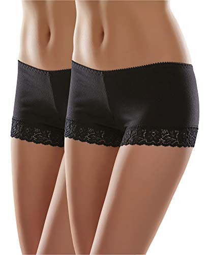 Merry Style Damen Boxershorts MSGAB55 (Schwarz (2Pack), 40 (Herstellergröße: L)) von Merry Style