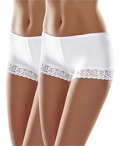 Merry Style Damen Boxershorts MSGAB55 (Weiß (2Pack), 36 (Herstellergröße: S)) von Merry Style