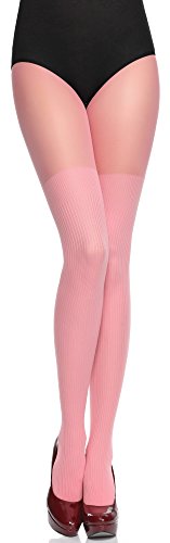 Merry Style Damen Strumpfhose MS 387 (Rosa, M (36-40)) von Merry Style