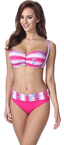 Merry Style Damen Figurformender Bikini F13 (Muster-317, Cup 75F / Unterteil 38) von Merry Style