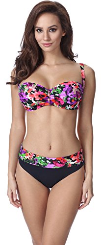 Merry Style Damen Figurformender Bikini F13 2 (Muster-320, Cup 70E / Unterteil 36) von Merry Style