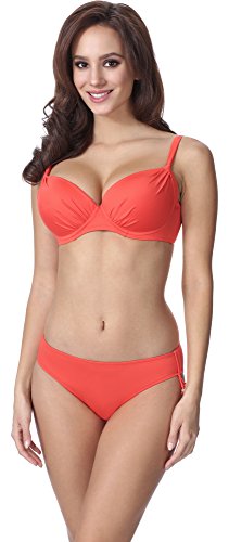 Merry Style Damen Figurformender Push Up Bikini F03 (Muster-214, Cup 75F / Unterteil 38) von Merry Style