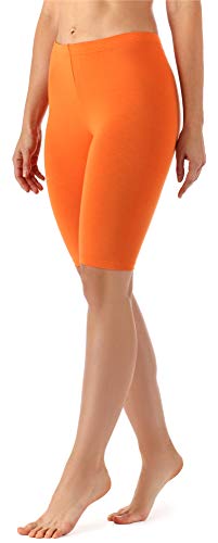 Merry Style Damen Sport Leggings kurz Sportleggings Radlerhose Sporthose aus Viskose MS10-145 (Orange, L) von Merry Style