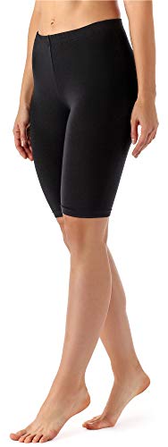 Merry Style Damen Sport Leggings kurz Sportleggings Radlerhose Sporthose aus Viskose MS10-145 (Schwarz, XS) von Merry Style