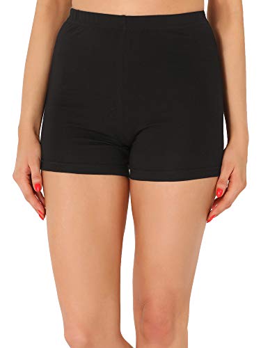 Merry Style Damen Shorts Radlerhose Unterhose Hotpants Kurze Hose Boxershorts aus Viskose MS10-391 (Schwarz,L) von Merry Style