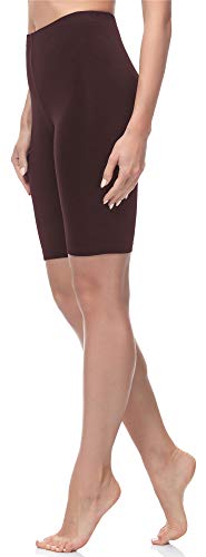 Merry Style Damen Kurze Leggings aus Baumwolle MS10-200 (Braun, 4XL) von Merry Style