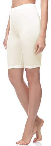 Merry Style Damen Sport Leggings kurz Sportleggings Radlerhose Sporthose aus Baumwolle MS10-200 (Ecru, M) von Merry Style