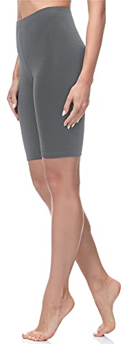 Merry Style Damen Sport Leggings kurz Sportleggings Radlerhose Sporthose aus Baumwolle MS10-200 (Grau, S) von Merry Style