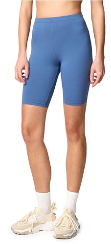 Merry Style Damen Sport Leggings kurz Sportleggings Radlerhose Sporthose aus Baumwolle MS10-200 (Jeans, L) von Merry Style