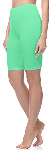 Merry Style Damen Sport Leggings kurz Sportleggings Radlerhose Sporthose aus Baumwolle MS10-200 (Minze, XL) von Merry Style