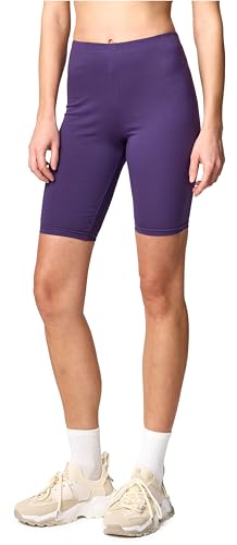 Merry Style Damen Sport Leggings kurz Sportleggings Radlerhose Sporthose aus Baumwolle MS10-200 (Purpur,XL) von Merry Style