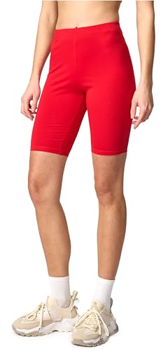 Merry Style Damen Kurze Leggings aus Baumwolle MS10-200 (Rot, 3XL) von Merry Style