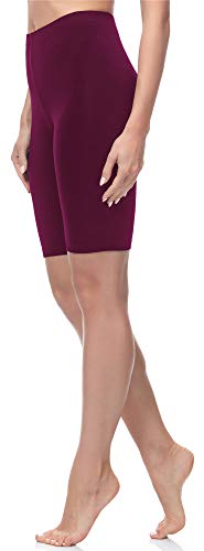 Merry Style Damen Sport Leggings kurz Sportleggings Radlerhose Sporthose aus Baumwolle MS10-200 (Weinrot, XL) von Merry Style