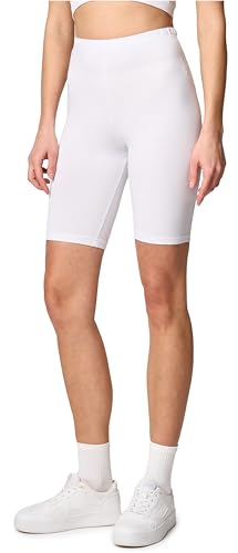 Merry Style Damen Sport Leggings kurz Sportleggings Radlerhose Sporthose aus Baumwolle MS10-200 (Weiß, M) von Merry Style