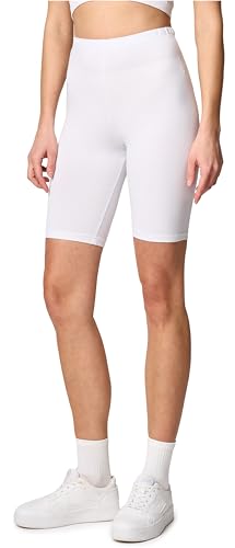 Merry Style Damen Sport Leggings kurz Sportleggings Radlerhose Sporthose aus Baumwolle MS10-200 (Weiß, S) von Merry Style