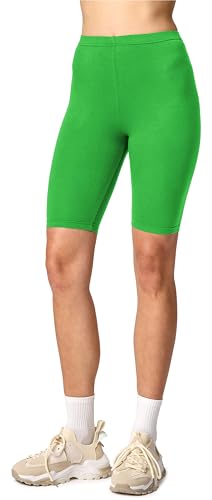 Merry Style Damen Sport Leggings kurz Sportleggings Radlerhose Sporthose aus Viskose MS10-145 (Grün, M) von Merry Style