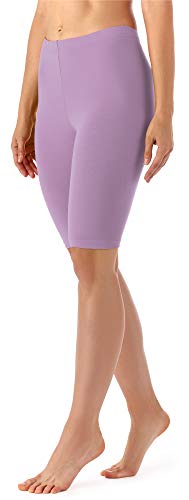 Merry Style Damen Sport Leggings kurz Sportleggings Radlerhose Sporthose aus Viskose MS10-145 (Hellviolett, L) von Merry Style