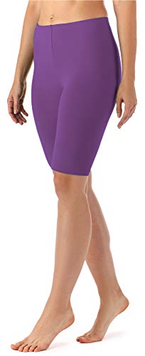 Merry Style Damen Sport Leggings kurz Sportleggings Radlerhose Sporthose aus Viskose MS10-145 (Purpur, M) von Merry Style