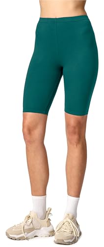 Merry Style Damen Sport Leggings kurz Sportleggings Radlerhose Sporthose aus Viskose MS10-145 (Smaragdgrün, M) von Merry Style