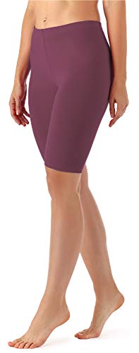 Merry Style Damen Sport Leggings kurz Sportleggings Radlerhose Sporthose aus Viskose MS10-145 (Weinrot, M) von Merry Style