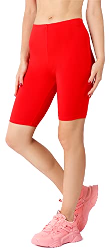 Merry Style Damen Kurze Leggings aus Viskose MS10-414 (Rot, 4XL) von Merry Style