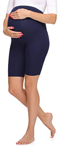 Merry Style Damen Kurze Umstandsleggings aus Viskose MS10-299 (Marineblau, 4XL) von Merry Style