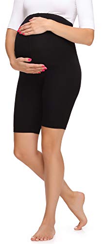 Merry Style Damen Kurze Umstandsleggings aus Viskose MS10-299 (Schwarz, 3XL) von Merry Style