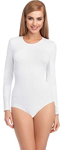 Merry Style Damen Langarm Body BD109 (Weiß, S) von Merry Style