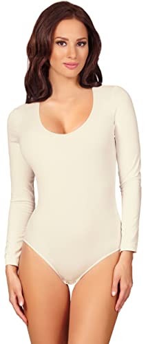 Merry Style Damen Langarm Body BD900 (Ecru, L) von Merry Style