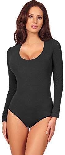 Merry Style Damen Langarm Body BD900 (Graphit, S) von Merry Style