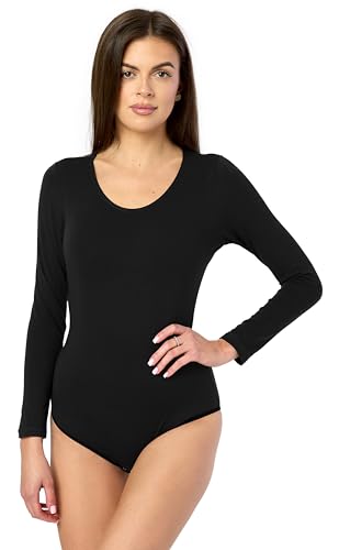 Merry Style Damen Langarm Body BD900 (Schwarz, M) von Merry Style
