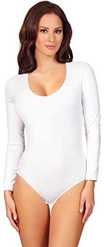 Merry Style Damen Langarm Body BD900 (Weiß, M) von Merry Style