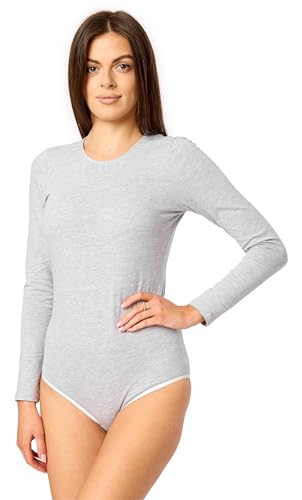 Merry Style Damen Langarm Body MS-114 (Hellmelange, M) von Merry Style