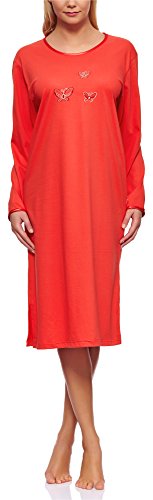 Merry Style Damen Langarm Nachthemd 91LW1 (Coral (Langarm), 42 (Herstellergröße: XL)) von Merry Style