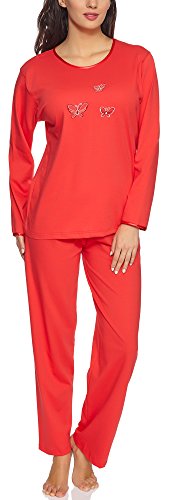 Merry Style Damen Langarm Schlafanzug 91LW1 (Coral (Langarm), 44 (Herstellergröße: XXL)) von Merry Style