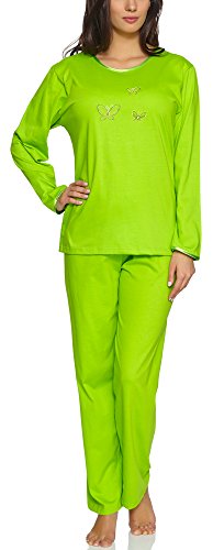 Merry Style Damen Langarm Schlafanzug 91LW1 (Grün (Langarm), 40 (Herstellergröße: L)) von Merry Style