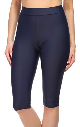 Merry Style Damen Lange Badeshorts Kurze Leggings MS10-334(Marineblau-6007,34) von Merry Style