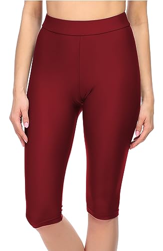 Merry Style Damen Lange Badeshorts Kurze Leggings MS10-334 (Weinrot (4242),42) von Merry Style