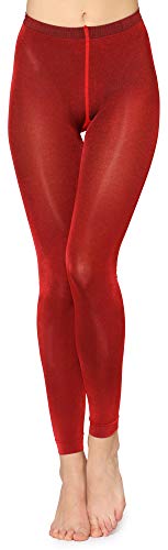 Merry Style Damen Lange Leggings 60 DEN MSFI029 (Rot, XL) von Merry Style