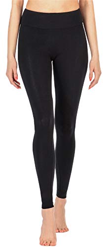 Merry Style Damen Lange Leggings Fitnesshose aus Viskose MS10-221 (Schwarz, M) von Merry Style