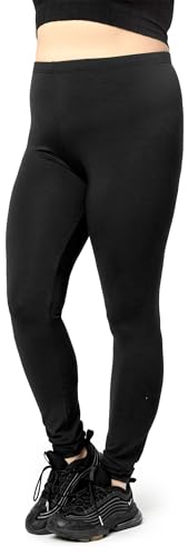 Merry Style Damen Lange Leggings Große Größen Damen Leggings aus Baumwolle MS10-454 (Schwarz, 4XL) von Merry Style