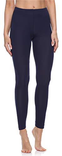 Merry Style Damen Lange Leggings aus Baumwolle MS10-198 (Dunkelblau, L) von Merry Style