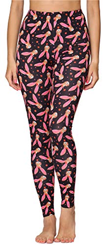 Merry Style Damen Lange Leggings mit Allover Print Muster bunt MS10-338(Hasen,XXL) von Merry Style