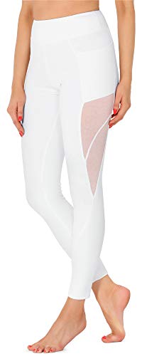 Merry Style Damen Lange Leggings MS10-357(Weiß,L) von Merry Style