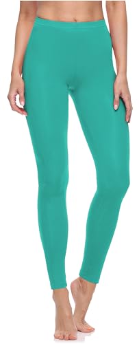 Merry Style Damen Lange Leggings aus Baumwolle MS10-198 (Dunkeltürkis, 3XL) von Merry Style