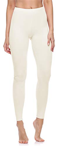 Merry Style Damen Lange Leggings aus Baumwolle MS10-198 (Ecru,4XL) von Merry Style