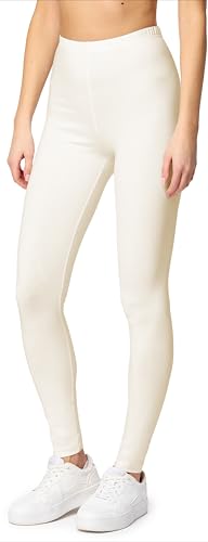 Merry Style Damen Lange Leggings aus Baumwolle MS10-198 (Ecru,L) von Merry Style