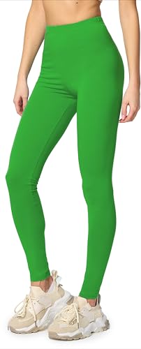 Merry Style Damen Lange Leggings aus Baumwolle MS10-198 (Grün,S) von Merry Style