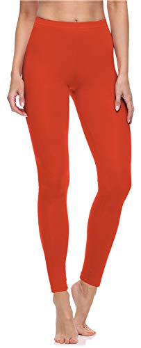 Merry Style Damen Lange Leggings aus Baumwolle MS10-198 (Orange,XL) von Merry Style