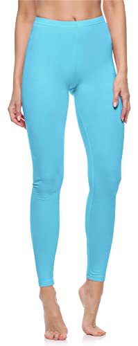 Merry Style Damen Lange Leggings aus Baumwolle MS10-198 (Türkis, 3XL) von Merry Style